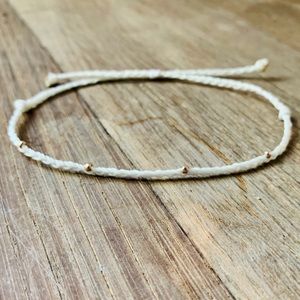 White braided anklet